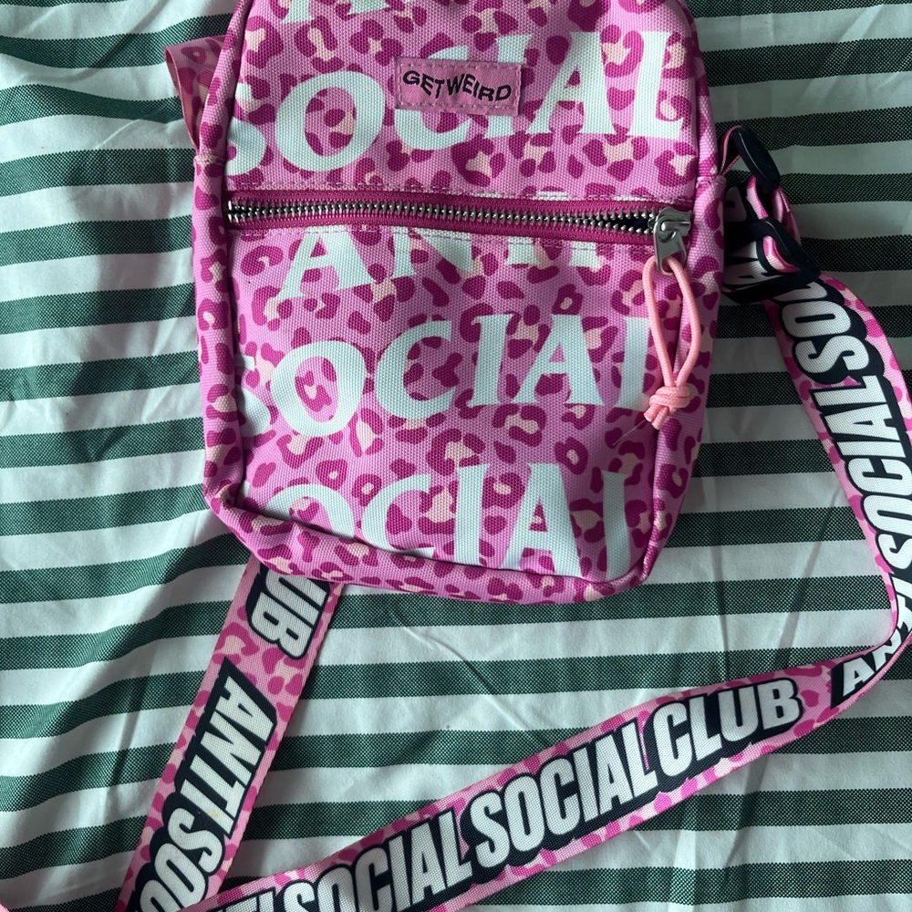 Anti Social Social Club Pink Patterned Crossbody Bag